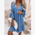 Coastal Breeze Everyday Dress – Lightweight V-Neck Casual Summer Dress